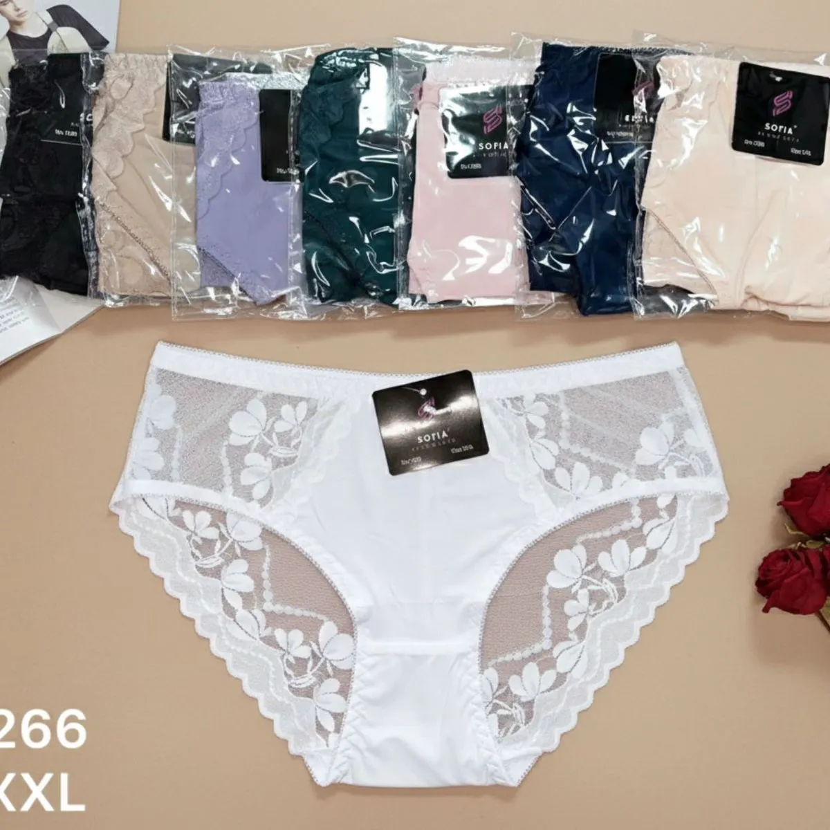 Majtki damskie koronkowe L-XXL 8 kolorów