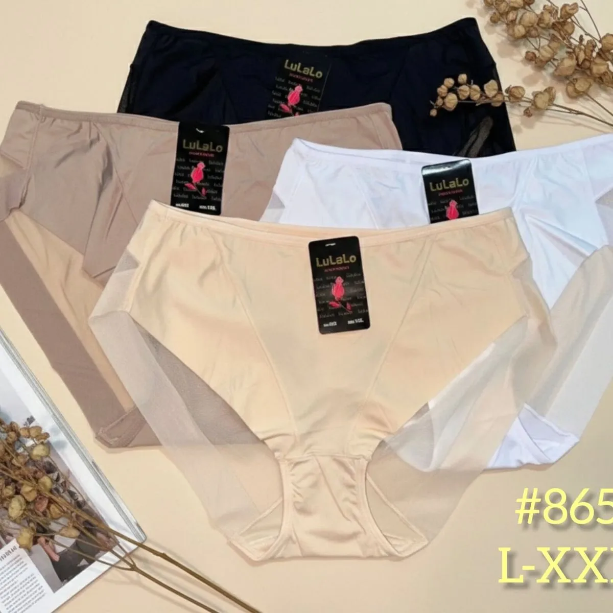 Majtki damskie L-XXL #865 Lula 4 kolory