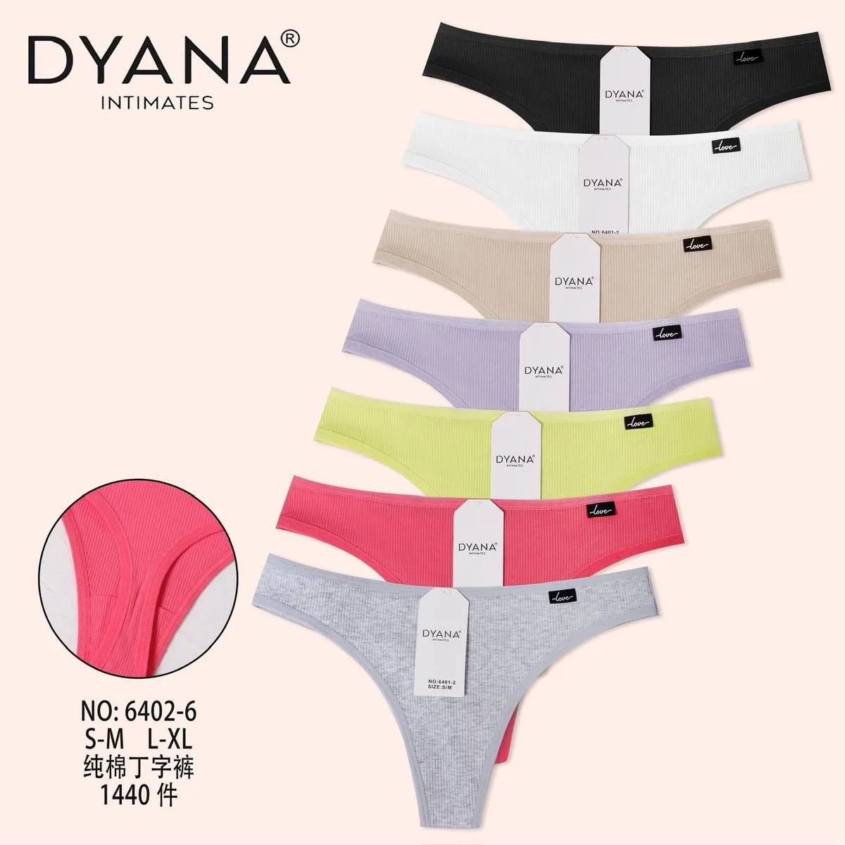 Majtki damskie DYG DYG6402 S-L XL 6 kolorów