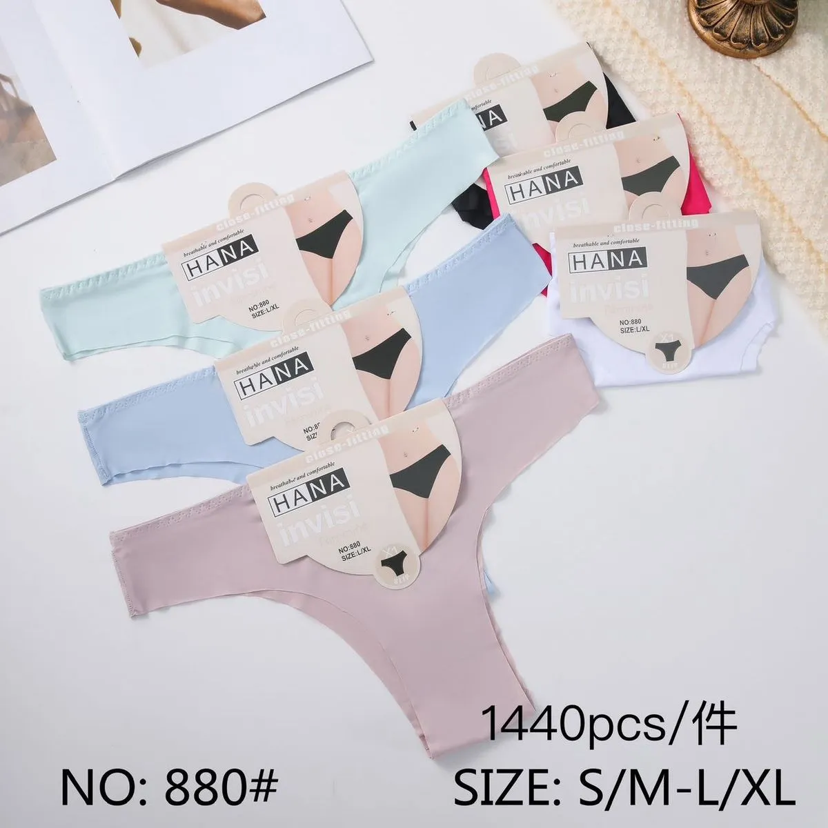 Majtki damskie HANA bezszwowe S/M-L/XL 24 szt