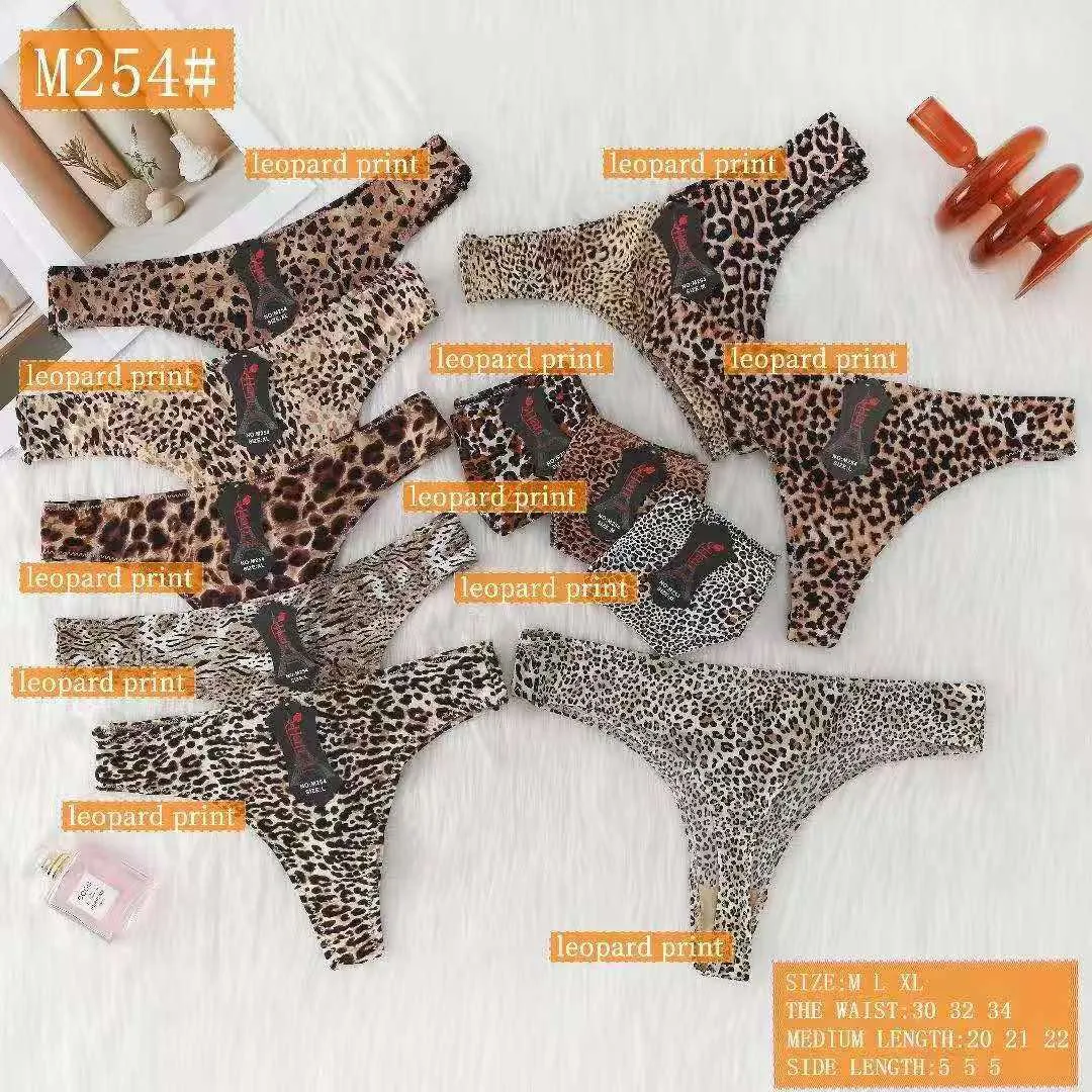 Majtki damskie stringi leopard print M-XL