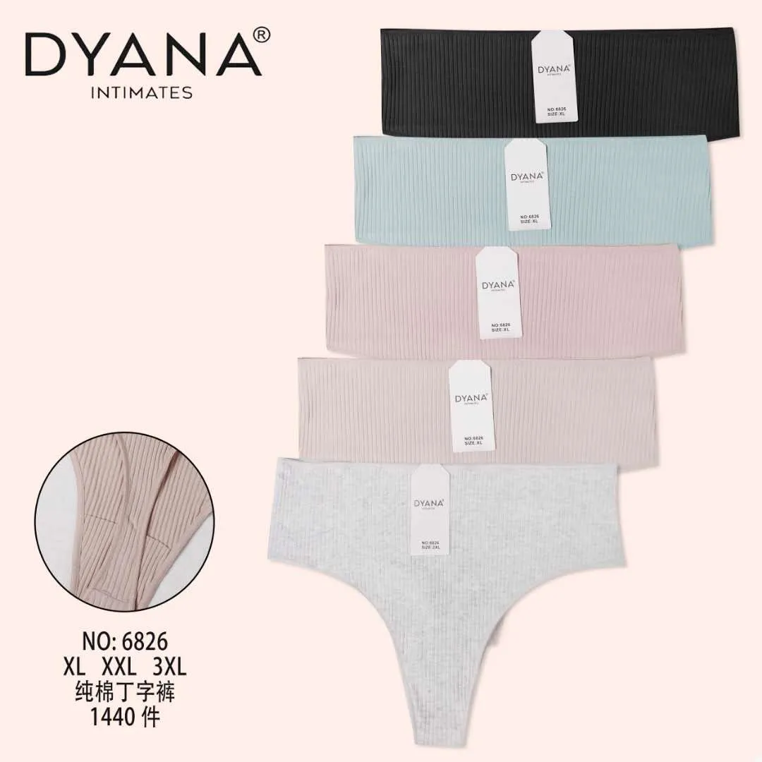Majtki damskie DYANANANA XL 5 szt. szare, czarne, różowe, miętowe
