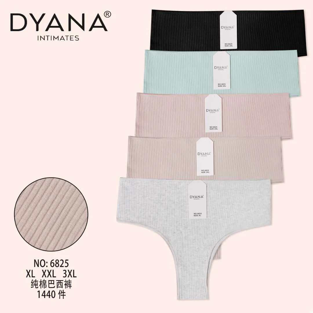 Majtki damskie Dyananana XL-XXL 5 szt. prążkowane