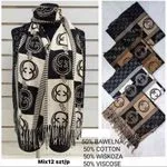 Szaliki damskie Mix 12 szt 50% bawełna 50% wiskoza