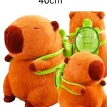 Maskotka Pluszowa Kapibara z Plecakiem Żółwiem 40cm