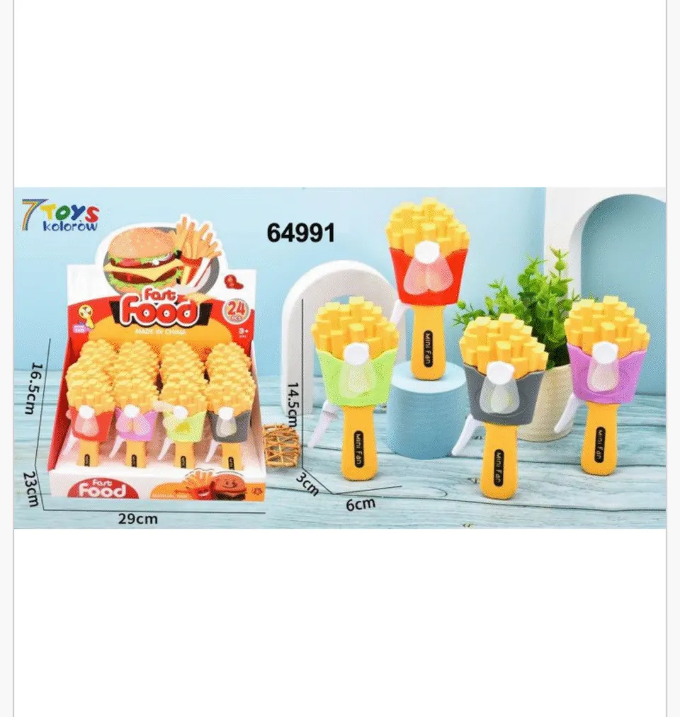 Mini Wiatrak Ręczny Frytki 14,5cm Mechaniczny Fast Food