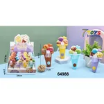 Mini Wiatrak Ręczny 13cm Lody Ice Cream Kolorowe - 24 szt.