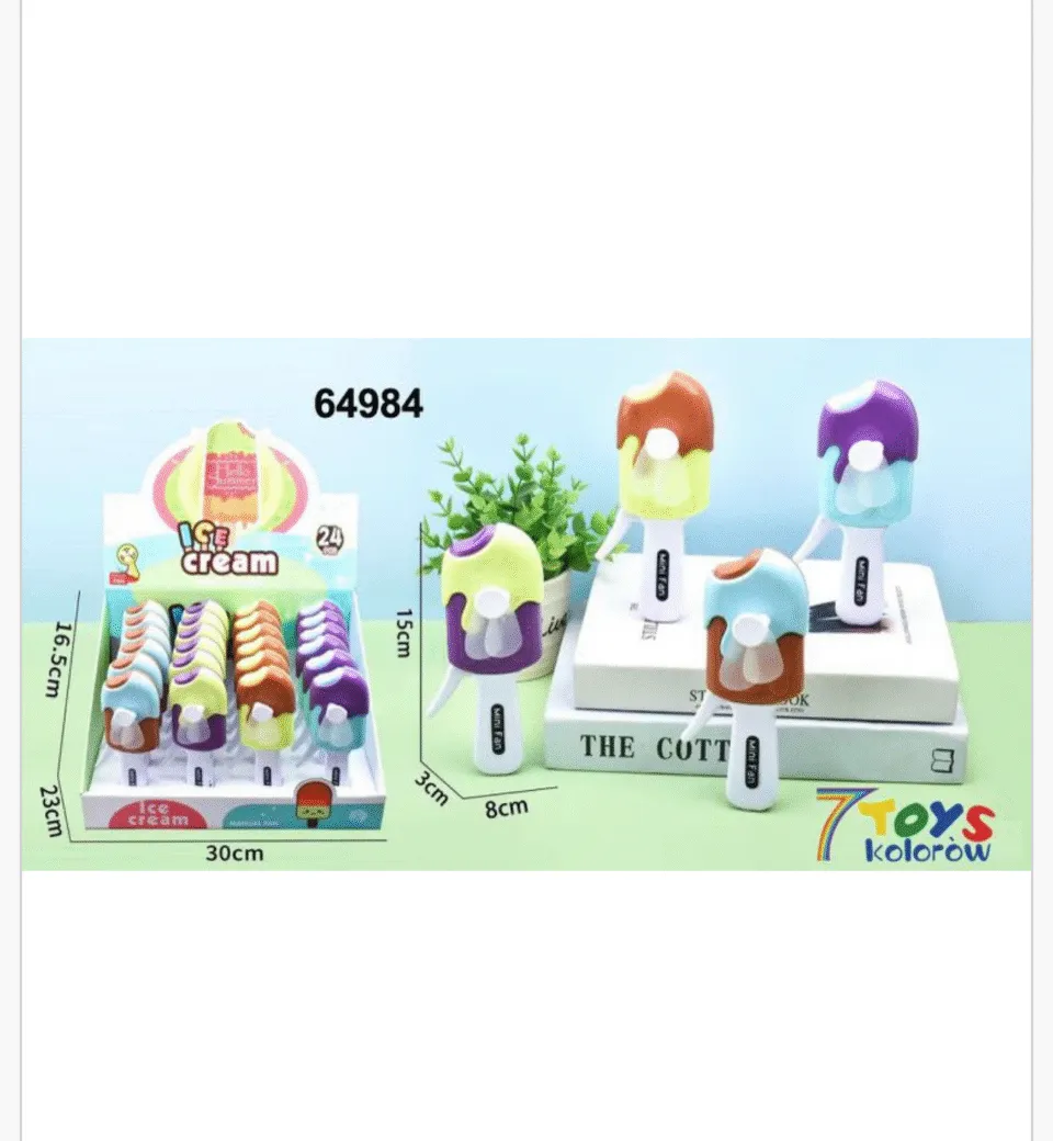 Mini Wiatrak Ręczny 15cm Lód na Patyku Manualny 24 szt.