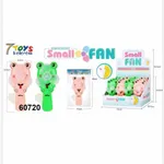 Mini Wiatrak Ręczny Żabki 13,5cm Różowy/Zielony 24szt