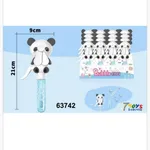 Mini Wiatrak Ręczny Panda z Bańkami 21cm, 16 szt.