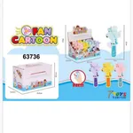 Mini Wiatrak Ręczny Cartoon Unicorn 15cm - Mechaniczny 16 szt.