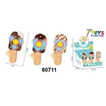 Mini Wiatrak Ręczny Świecący Lody 16,8cm Funny Fan 12szt
