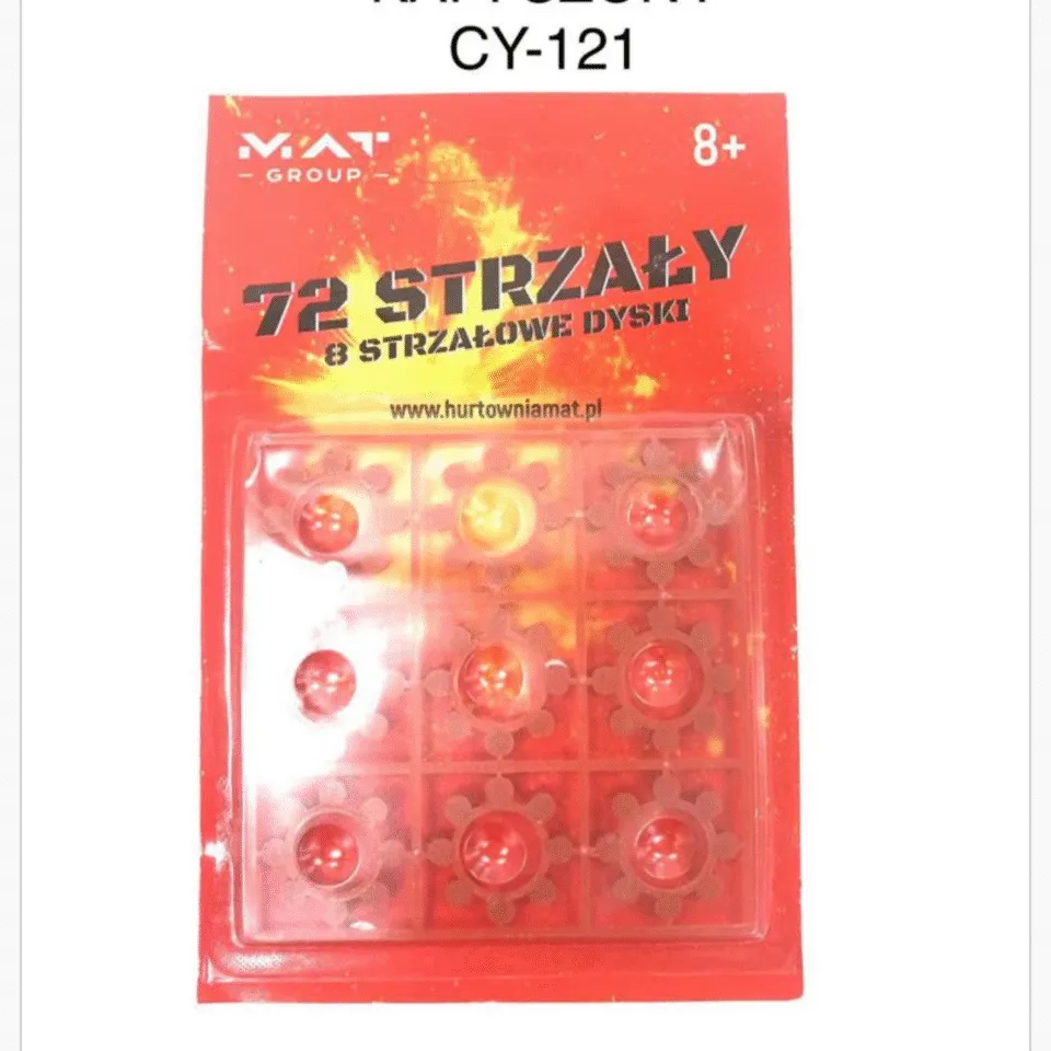 Kapiszony Hukowe 72 Strzały CY-121 Dyski 8-strzałowe MAT GROUP
