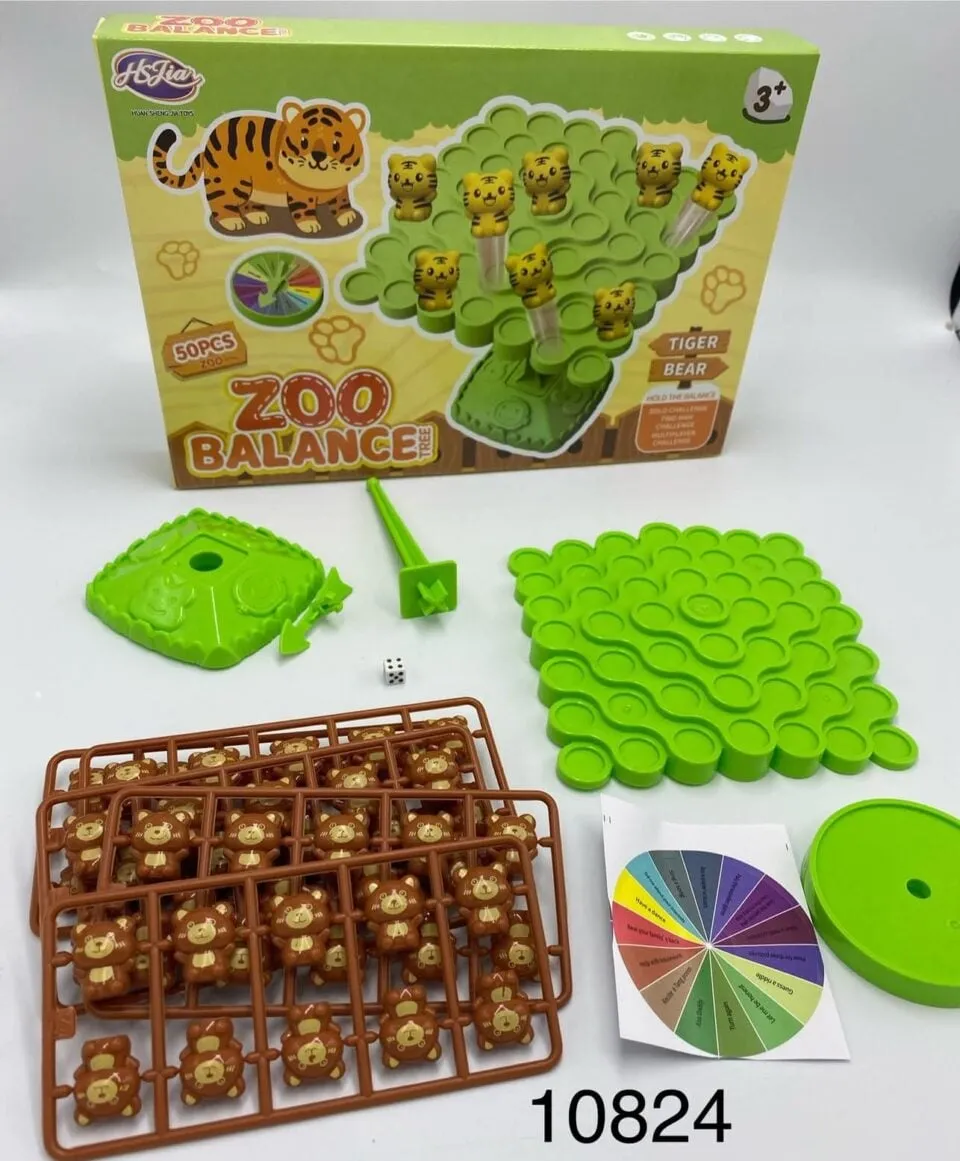 Gra Zręcznościowa Zoo Balance Tree - Balansujące Zwierzątka 50 el.
