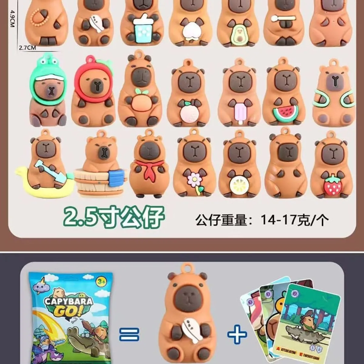 Saszetki Labubu Capybara Go! Figurka Niespodzianka 4.9cm 24 szt.