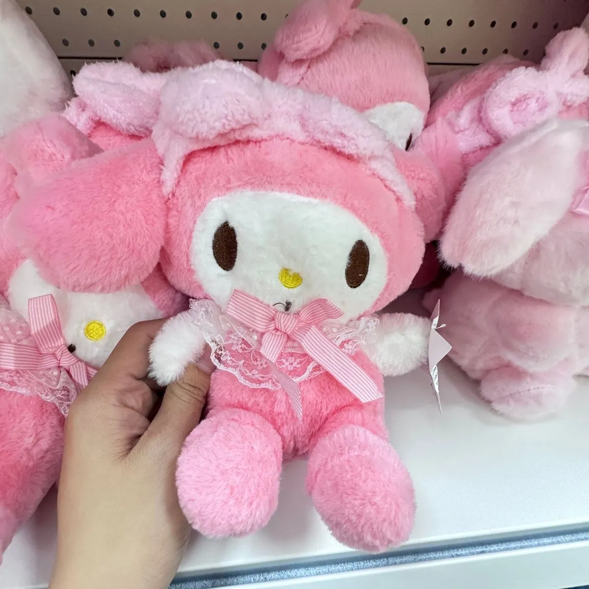 Maskotka Pluszowa 23cm Różowy Królik z Kokardą i Koronką