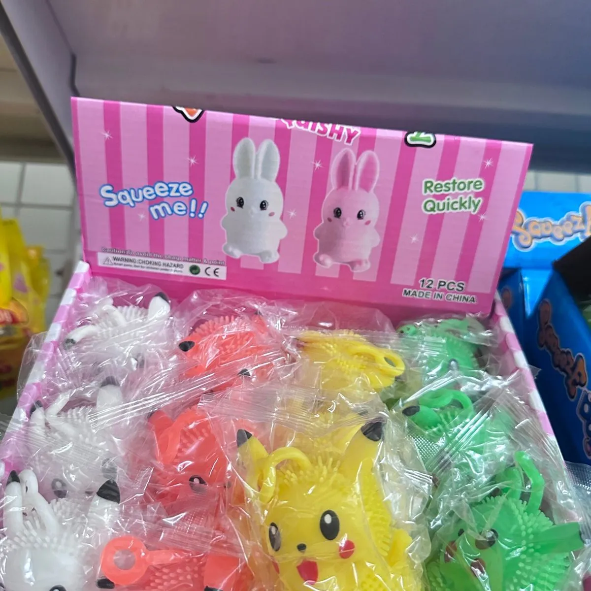 Zabawki Squeeze Pikachu Gniotki Kolczaste Mix Kolorów 12 szt.