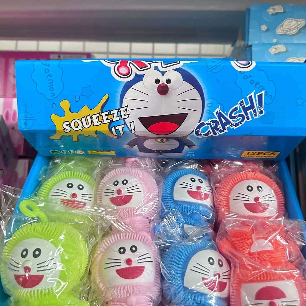Zabawki Squeeze Doraemon Gniotki Antystresowe z Wypustkami 24szt