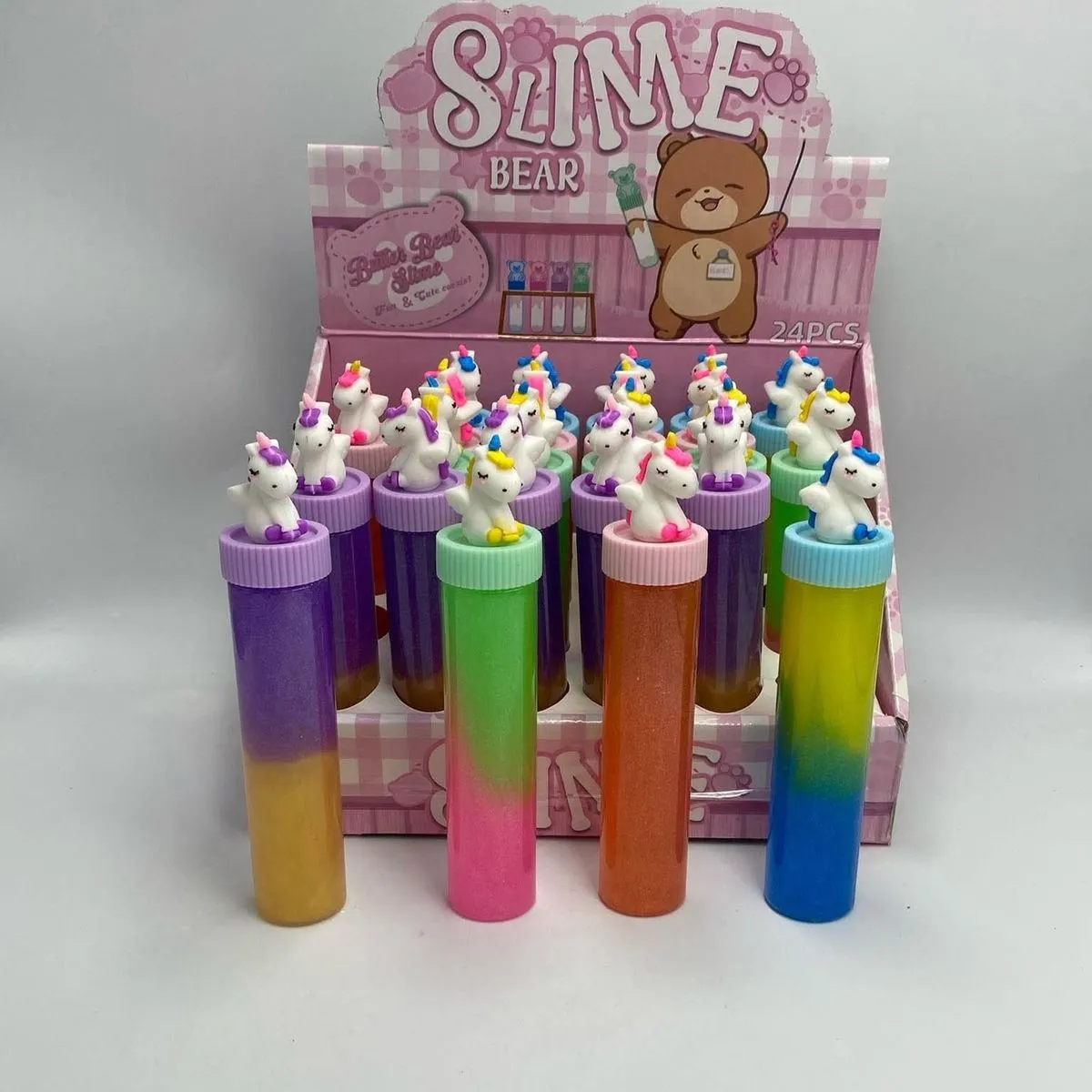 Zabawki Slime Jednorożca w tubie z figurką, 24 szt.