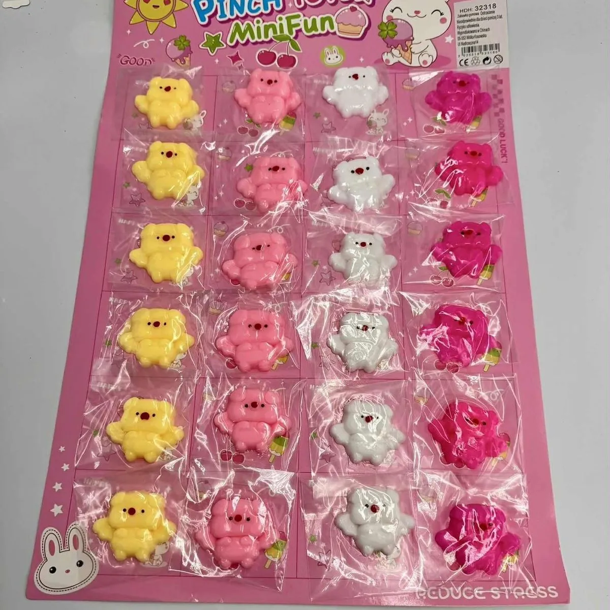 Zestaw Gniotki Pinch Toys Mini Fun Misie 12 szt.