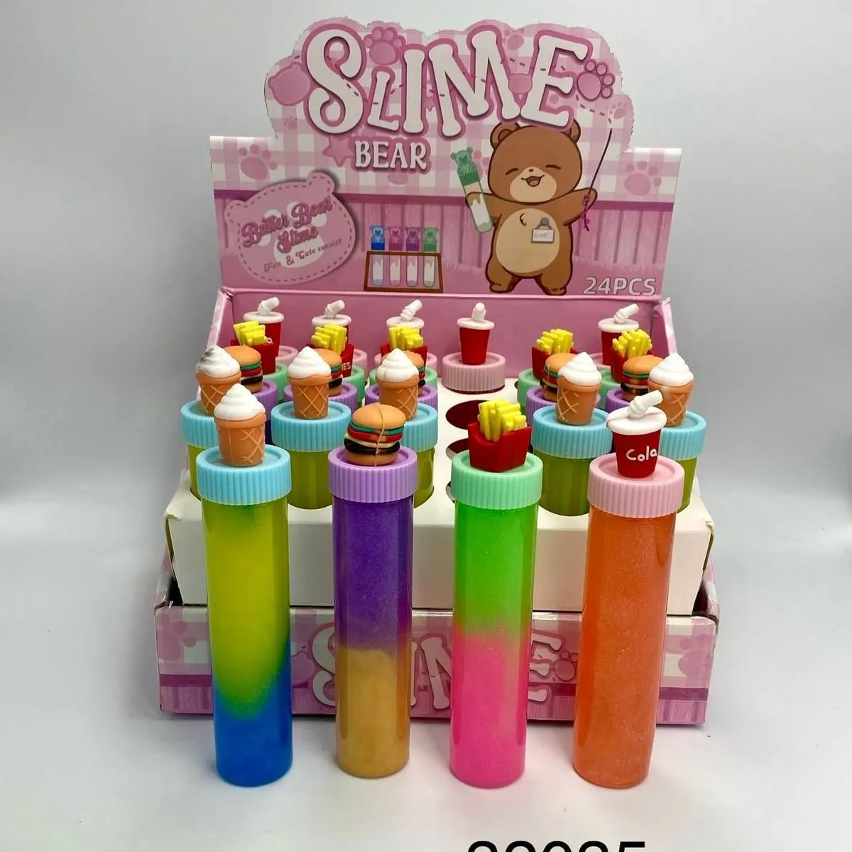 Zabawki Slime Hamburger w tubie Slime Bear 24 szt.