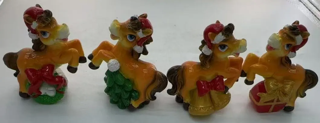 Magnetyczne naklejki na lodówkę Koniki Świąteczne, 8 szt.