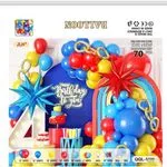 Zestaw Dekoracja Balon JLH 70 szt. Girlanda Czerwono-Niebieska