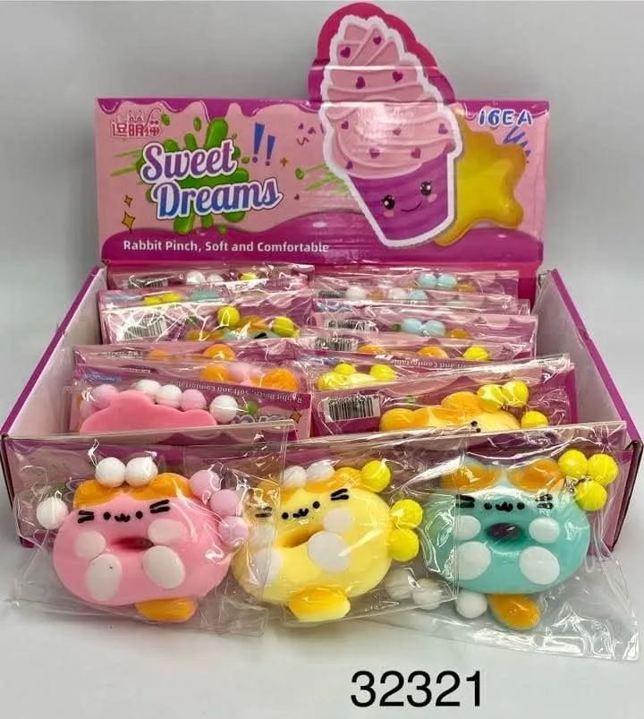 Zabawki Squeeze Sweet Dreams Królik Pączek Gniotek 16 szt.