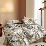 Pościel Bawełniana 3cz 160x200cm Wzór Liście Tropikalne B302