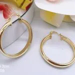 Kolczyki damskie koła złote 3cm - gładkie, klasyczne