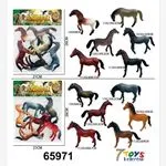 Zestaw Zabawkowy Zwierząt Konie 6PCS, Opakowanie 21x26cm