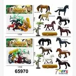 Zestaw figurek koni Animal World 8PCS 17x17cm