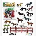 Zestaw figurek koni z akcesoriami 22PCS Animal The World