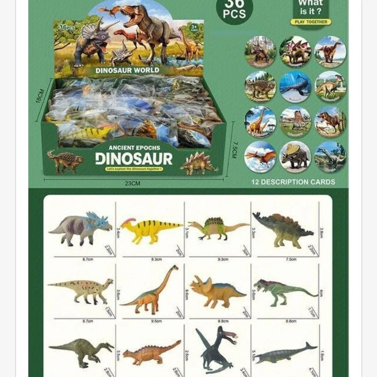 Zabawkowe Figurki Dinozaurów Ancient Epochs 36 szt.