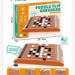 Gra logiczna Puzzle Flip Checkers 28,9x21cm - 2 graczy