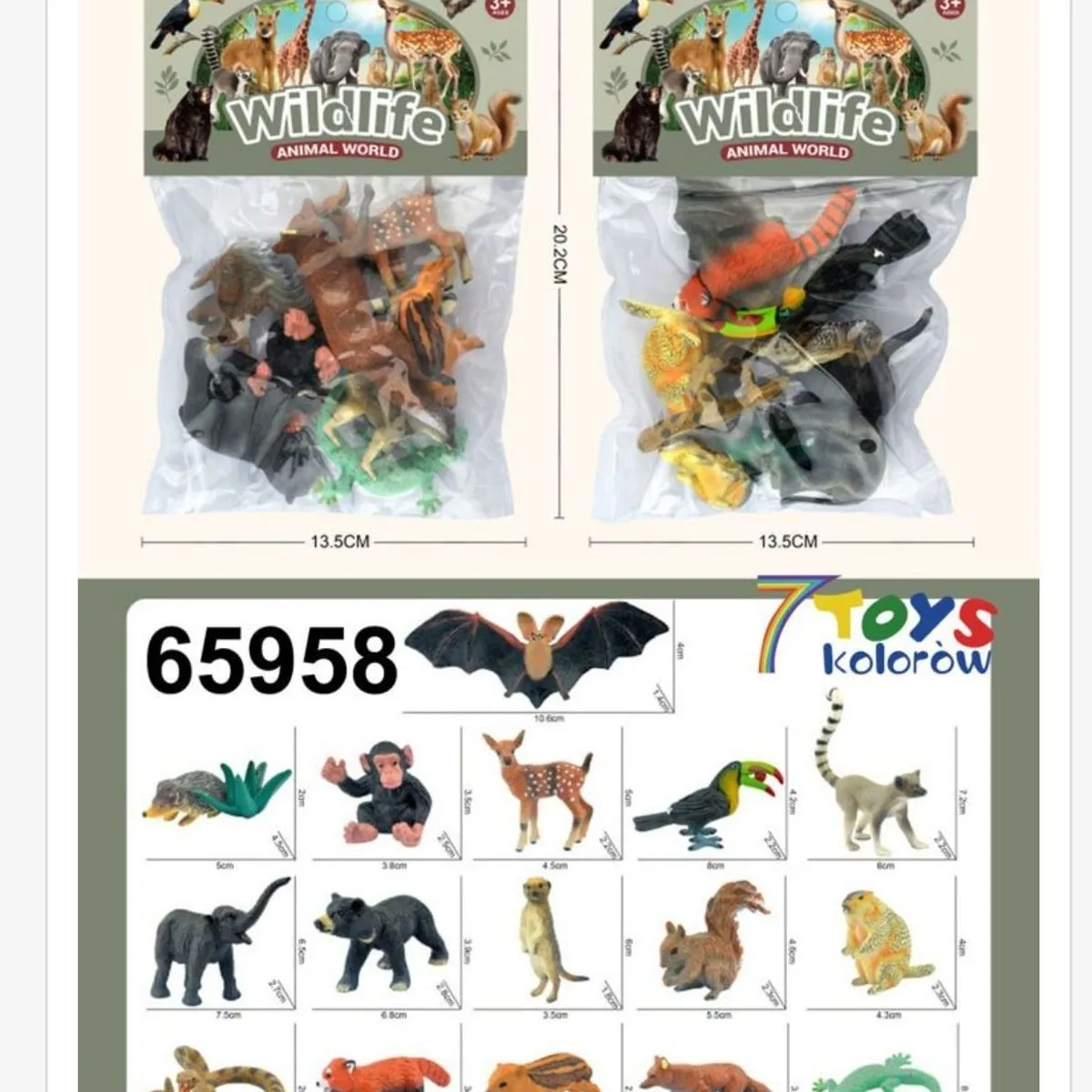 Zestaw Figurek Zwierząt Wildlife 16PCS - Dzikie Zwierzęta
