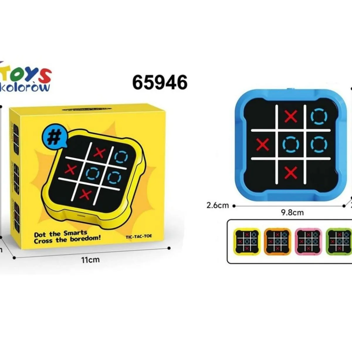 Zabawki Tic Tac Toe Kółko i Krzyżyk 9.8cm Gra Logiczna 6 szt.
