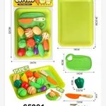 Zestaw Zabawkowe Cut Food 15 el. Warzywa do Krojenia na Tacce 32x24cm