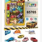 Zestaw Speed Racing 42x28cm 12szt Autka Samoloty 3+