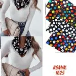Szaliki damskie komin w kwiaty i kropki - mix kolorów 12 szt.