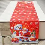 Bieżnik świąteczny 40x90cm czerwony z motywem Santa Claus