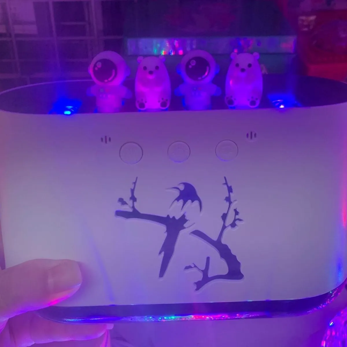 Dyfuzor LED z figurkami zwierząt i ptaka