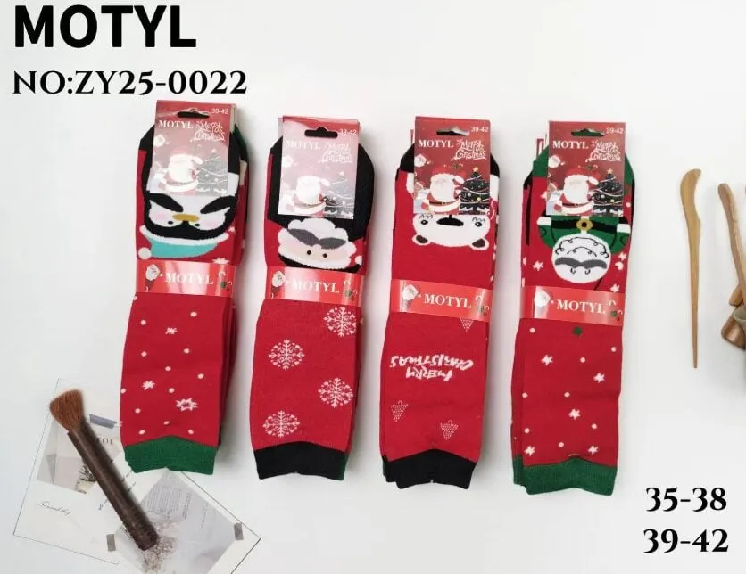 Skarpetki damskie Motylek świąteczne 35-42 NOZY25-0022
