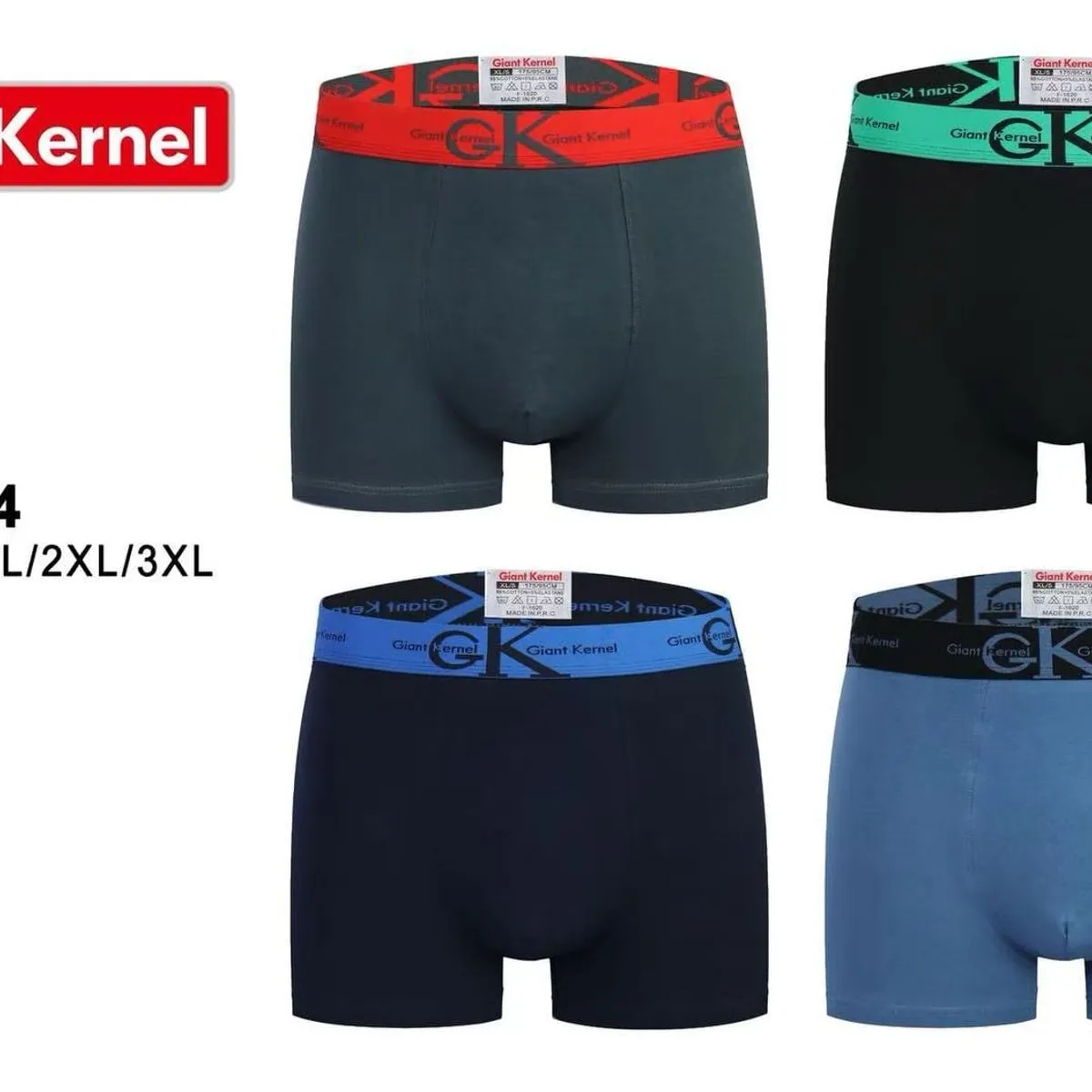 Bokserki męskie Giant Kernel NO.B764 M-3XL, 4 szt