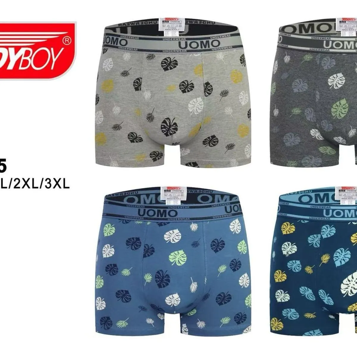 Bokserki męskie Trendybyboy NO.B655 M/L/XL/XXL/3XL 4 szt