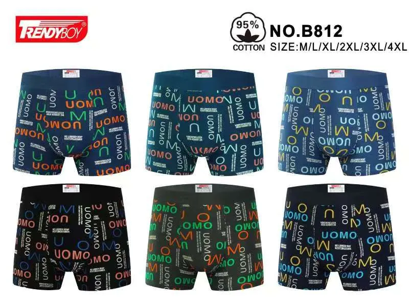 Bokserki męskie Rendboy M-4XL, bawełna 95%, 6 szt