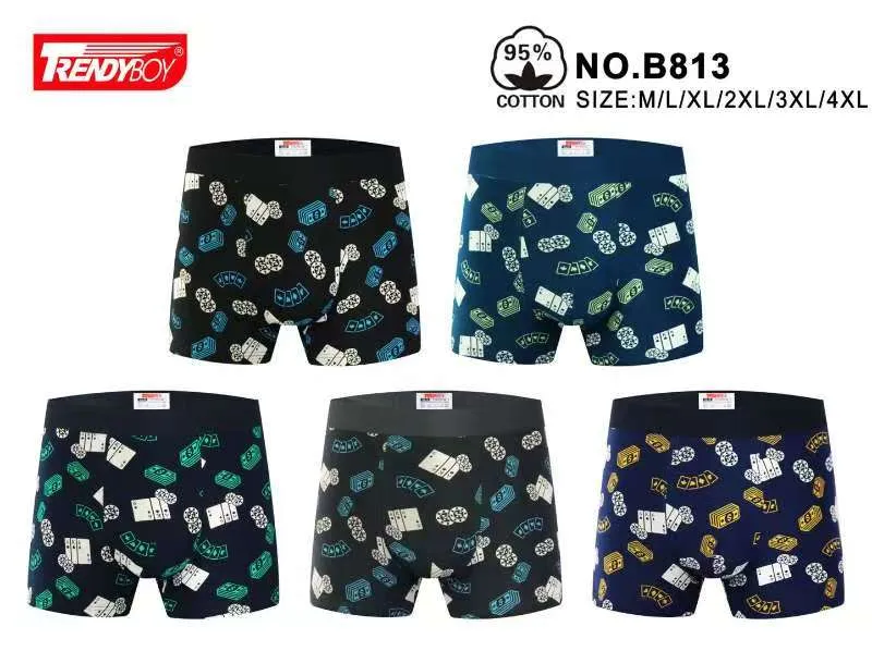 Bokserki męskie TrendyBoy M-4XL wzór kostki do gry