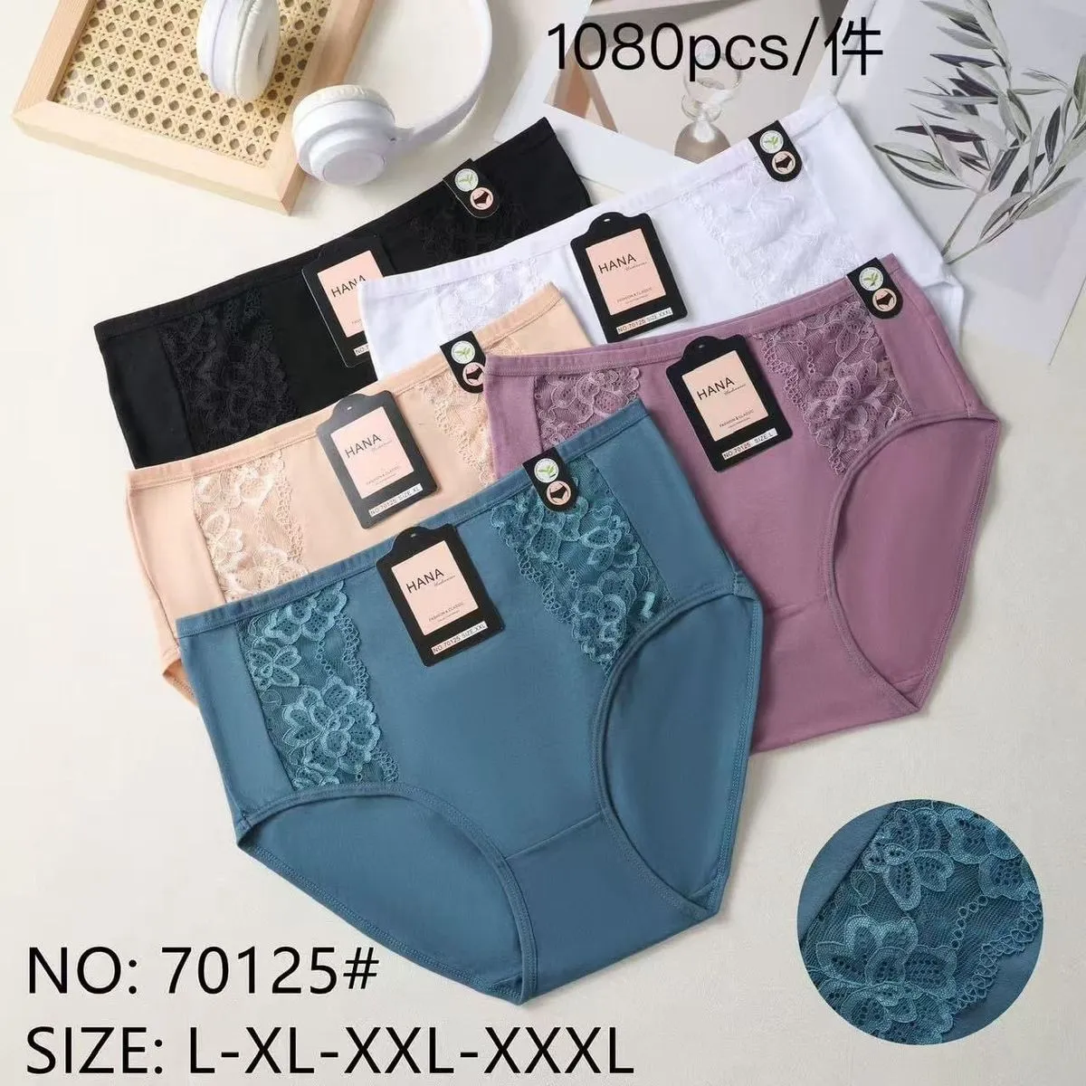 Majtki damskie z koronką HANA L-XXL-XXXL 70125#