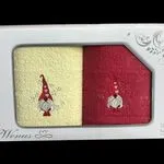 Komplet Ręczników Venus Gnomy Bawełna 100% Żółty/Czerwony