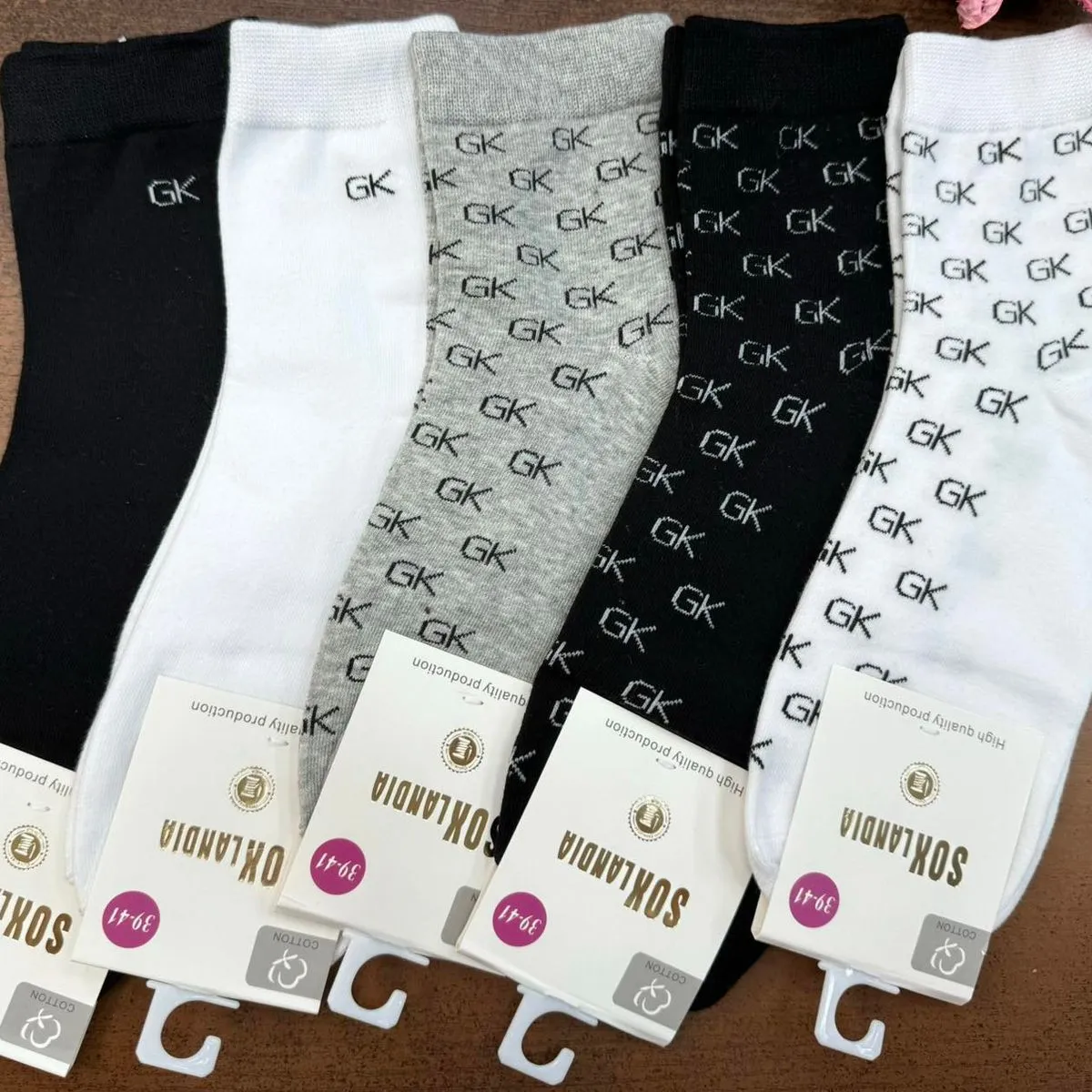 Skarpetki damskie SOLVIA rozmiar 39-41, zestaw czarno-białe